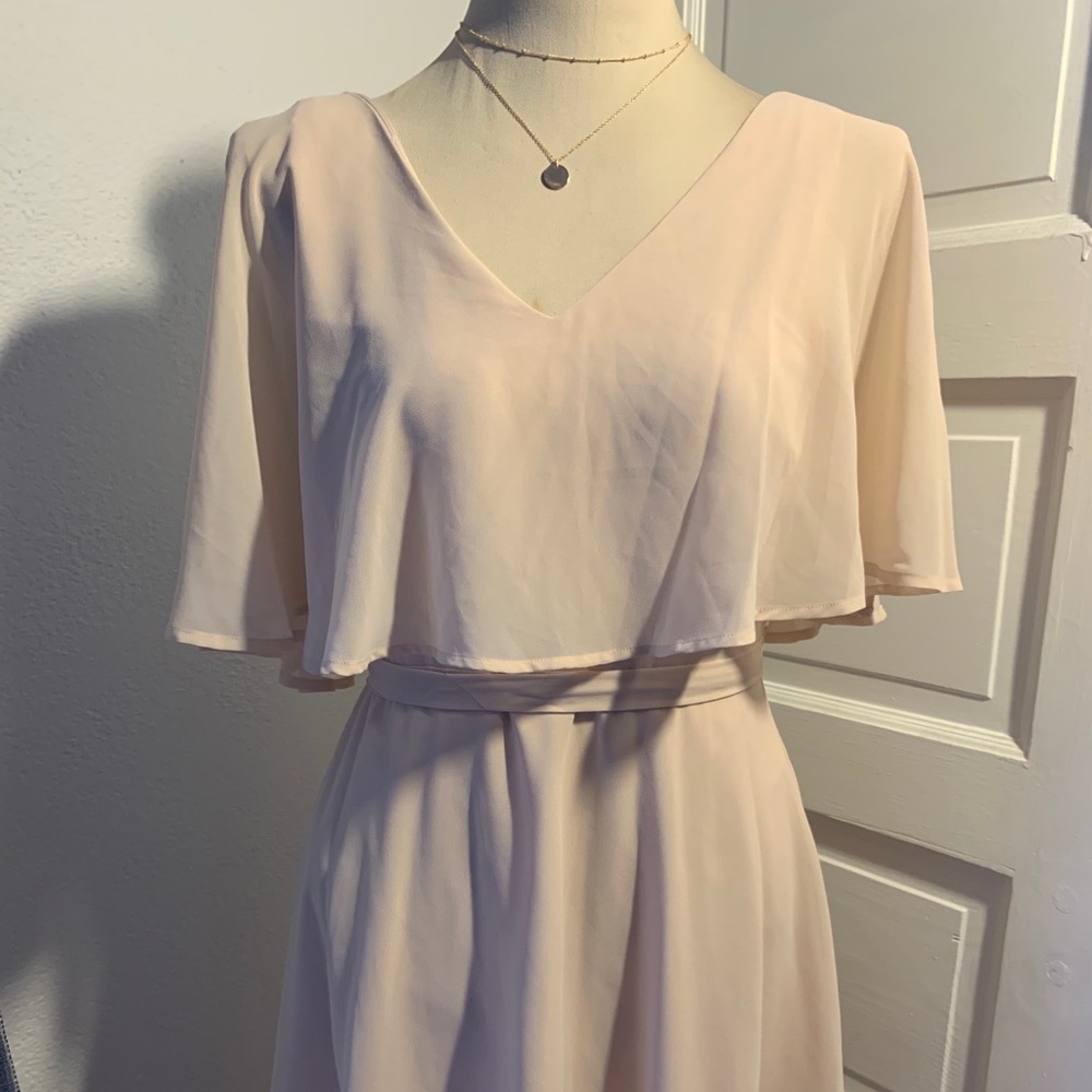 Lulus blush mini skater dress
